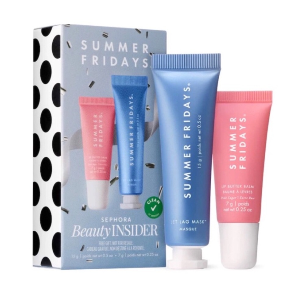 Summer Fridays Lip Butter Balm, Jet Lag Mask and Plumping Moisturizer